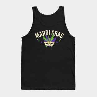 Celebrating Mardi Gras 2020 Colorful Mask Festive Tank Top